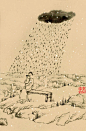 国人画师老树画画插画作品