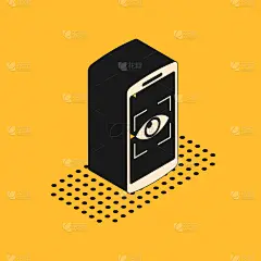 分离着色,眼部扫描仪,手机,计算机图标,商务,焦点,安全,计算机,沟通,联系