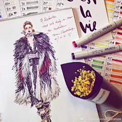 光的渲染，线条的勾勒，色彩的搭配，用一支马克笔勾勒出你的艺术人生，喜欢时装手绘的宝宝们，欢迎加入我的【网络时尚手绘课程】
°网络课程 | 《2017.8.19时装手绘网络课程》开...
【8.19时装手绘网络课程】火爆招生中
由奢侈品牌合作插画师授课，喜欢的学起来
有兴趣的宝宝们快来微博私信我吧
#HG时装插画# ​​​​...展开全文c