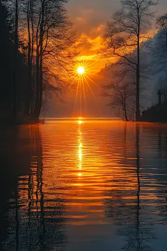 夕阳日落自然风景