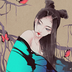尐采集到C / 插画 - 古墨泌心