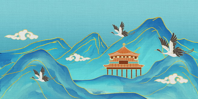 插画中国风插画场景