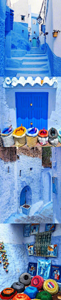摩洛哥 Chefchaouen 的蓝色小镇   ​ ​​​​