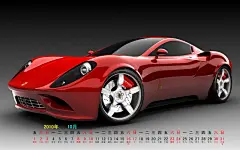 高清壁纸2010年10月汽车宽月历桌面壁纸2