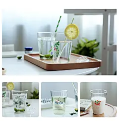 元气夏日水果插画玻璃杯果汁杯水杯透明早餐杯牛奶杯杯子B-42-tmall.com天猫