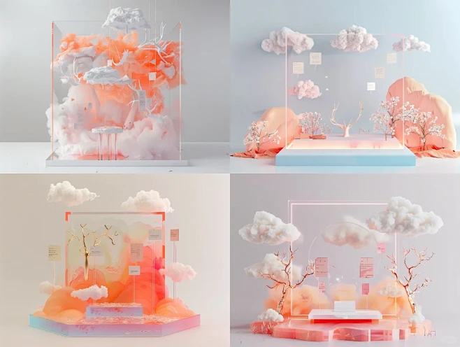 MJ新中式美陈，桌面展台 - 小红书