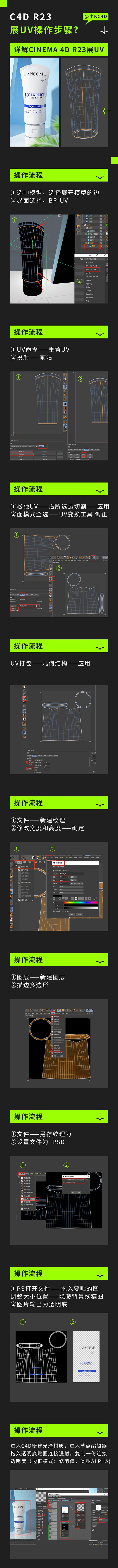 c4dR23展uv，小红书教程