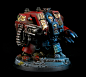 战锤40K Blood Angels Librarian Dreadnought 无畏机甲代工成品-淘宝网