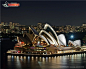 悉尼歌剧院夜景风光图片素材