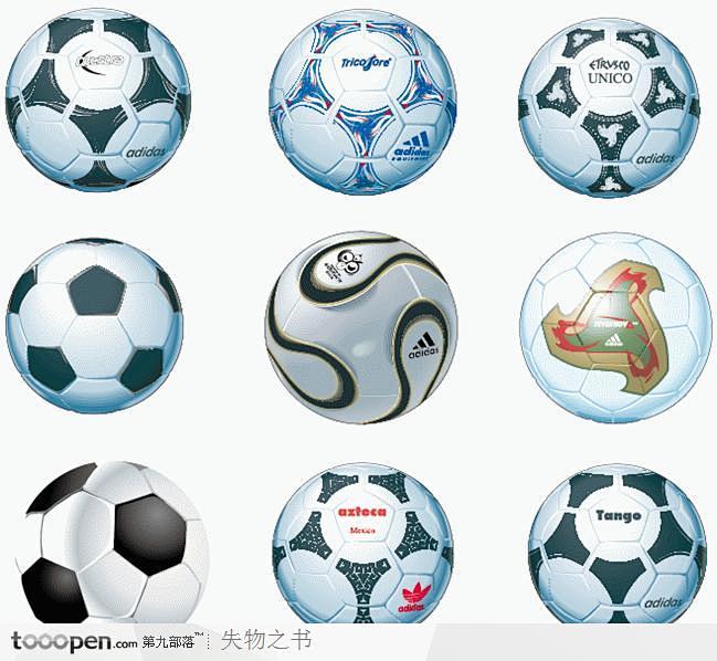 精美的各类花纹足球设计集合