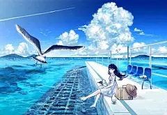 吸引眼球的唯美场景插画_手绘_花花-Shelley