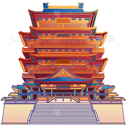 春节国庆中国风建筑-滕王阁