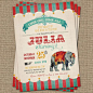 Vintage Circus Birthday Invitation Circus by freshlysqueezedcards, $13.00: 