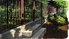 【小花仙】[水彩]宫崎骏手绘的动画场景图_看图_拉贝尔大陆吧_百度贴吧