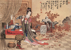 陌上花开且供从容采集到画----仕女图（工笔中国画）