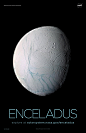 Saturn's Moon Enceladus Poster - Version A | NASA Solar System Exploration : Version A of the Enceladus installment of our solar system poster series.