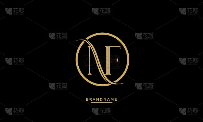 NF或FN抽象标志图标向量素材-花瓣网
