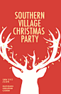 Christmas Party Poster : This was simply a poster to advertise for a Christmas Party done in 2012 for Southern Adventist University's campus housing apartments. The poster depicts a reindeer head with christmas lights entangled around the antlers. 