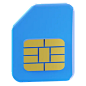 Sim Card  3D Icon