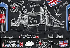 英国大桥巴士英伦手绘涂鸦风格手账素材eps格式矢量-淘宝网