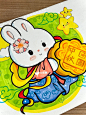中秋节小兔子 儿童画_2_曹童_来自小红书网页版