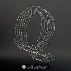 科技感线条框架线框立体结构英文字母数字KV主视觉海报元素AI素材-淘宝网
