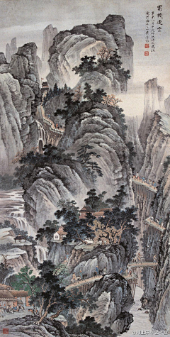 顾晓菀采集到题字国画对比