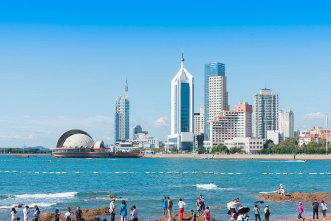 山东青岛海滨城市建筑风景图片