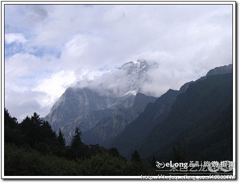 多图,自驾旅程 长坪沟遥望四姑娘山, 处...