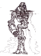 Sketch of a robot by designer Spencer Nugent