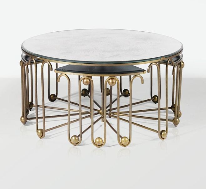 Jean Royère; Gilt Me...