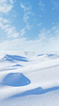 冬季冬天通用简约实景白色雪地雪山天空背景