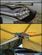 diy roof top tent / diy awning / off-road car roof awning: 