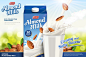 巴旦木 膳食营养 香浓牛奶 饮料海报设计AI ti046037824