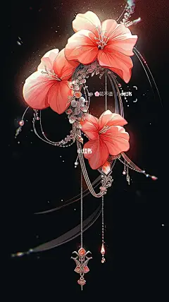 AI国风配饰✿芙蓉花