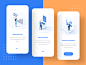 Illustration guide page illustration blue clean iphonex guide pages ui