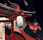 Onmyoji the game -  ”空相面灵气"  Scroll 6, Connie Bi : Onmyoji the game -  ”空相面灵气"  Scroll 6 by Connie Bi on ArtStation.