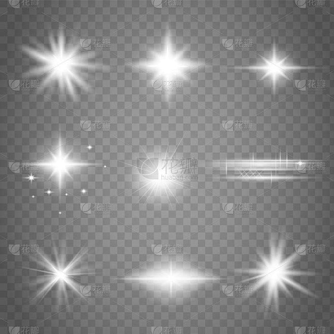 照明设备,图像特效,闪光灯照明,白色,透明,镜头眩光,日光,矢量,明亮,星星