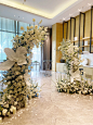 深圳花店 | 简约婚宴背景布置 - 小红书