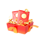 潮国创意_3D立体C4D春节新春新年红包礼盒元素年货节编号T87339468