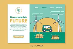 Ecology concept landing page template