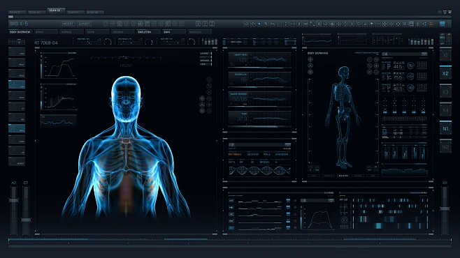 after effects FUI hightech HUD medical HUD Medical UI screen graphics ...
