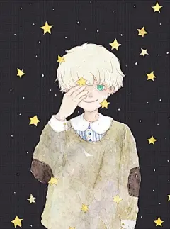 背景图壁纸头像治愈系可爱帅哥星星美术插画高清素材 素材 设计图片 免费下载 页面网页 平面电商 创意素材