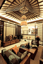 SC45中式家居设计样板房实景照片 东南亚软装风格 室内软装素材-淘宝网