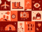 Autumn Exploring shapes minimal geometric design icon vector illustration