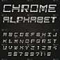 Chrome字母矢量字体。