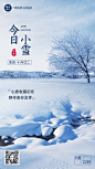 新媒体小雪节气祝福手机海报排版