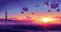 Vania600 birds cities clouds dawn wallpaper (#886225) / Wallbase.cc