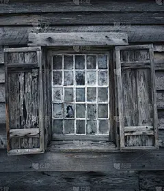 垂直画幅,窗户,木制,古代,无人,百叶窗,建筑外部,摄影,破败