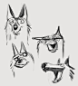 Even though the characterdesign did change quite a bit from these very early explorations of the Narrator Wolf by @NadyaMira, we did go back to these kind of expressions when introducing the character’s quirks in the film’s first sequence.
